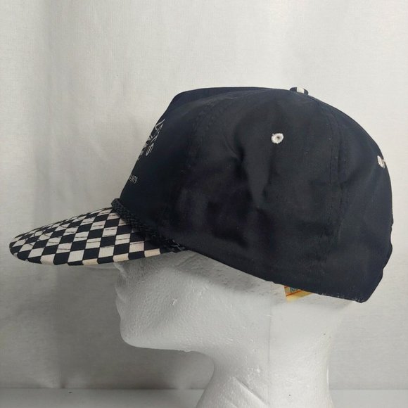 Vintage Nissin C&M Pallets New Orleans LA Checkered Black White Cap Retro Hat - Picture 4 of 12